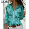 GMXIA 38 Color Women's Fashion Casual Long Sleeve POLO Neck Leisure Blouses & Shirts