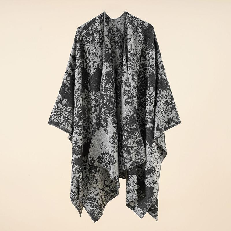 Imitation Cashmere Women Scarf Autumn Winter Floral Warm Femme Wrap Blanket Capa Para Mujer Pashmina Shawls Poncho Echarpe Hiver
