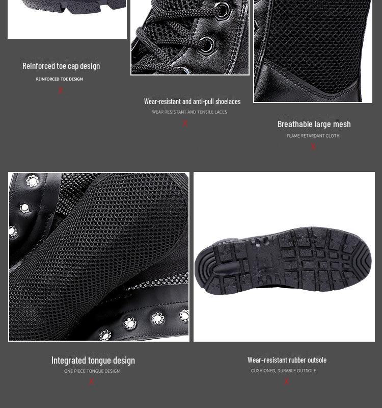 Pánské ultralehké prodyšné letní síťované pracovní boty na zip - Bezpečnostní a turistické boty