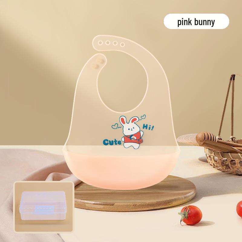Lightweight Waterproof Silicone Bib for Babies - Dribble & Food Protection