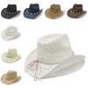 Sun Protection Paper Grass Hat With Large Brim For Summer Beach Vacation