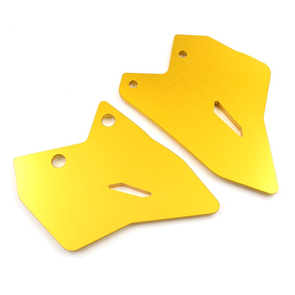 LEDISHUN Aluminium Fersenplattenschützer (1 Paar) für Kawasaki Ninja 650 Z650 (2017–2025) und Z65RS (2022-2025) (Gold)