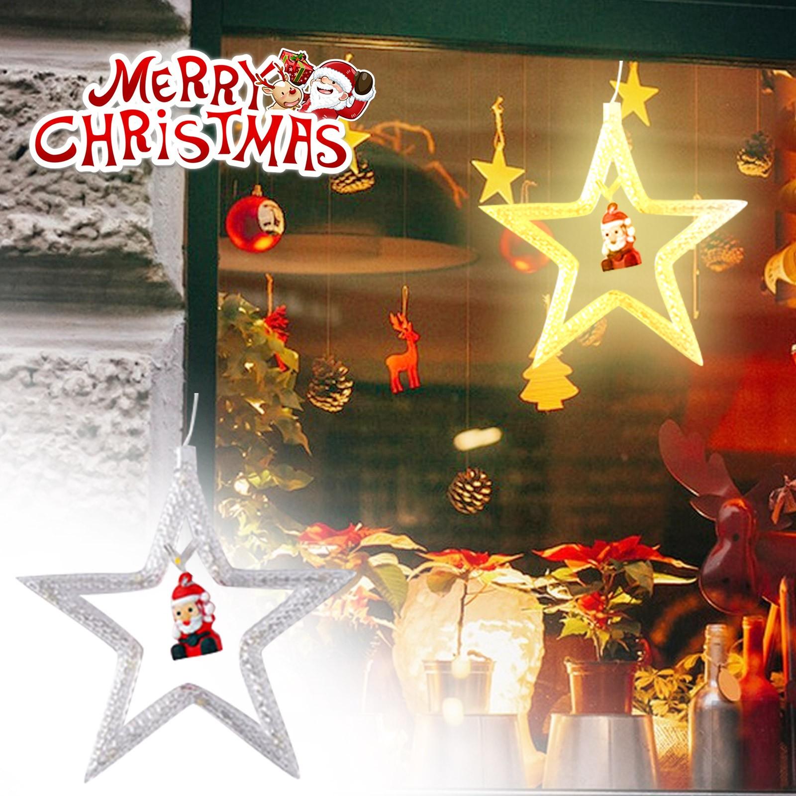 

Рождественская лампа на присоске Украшение Украшение Рождественской сцены Макет Рождественского Светильника Окно One Size