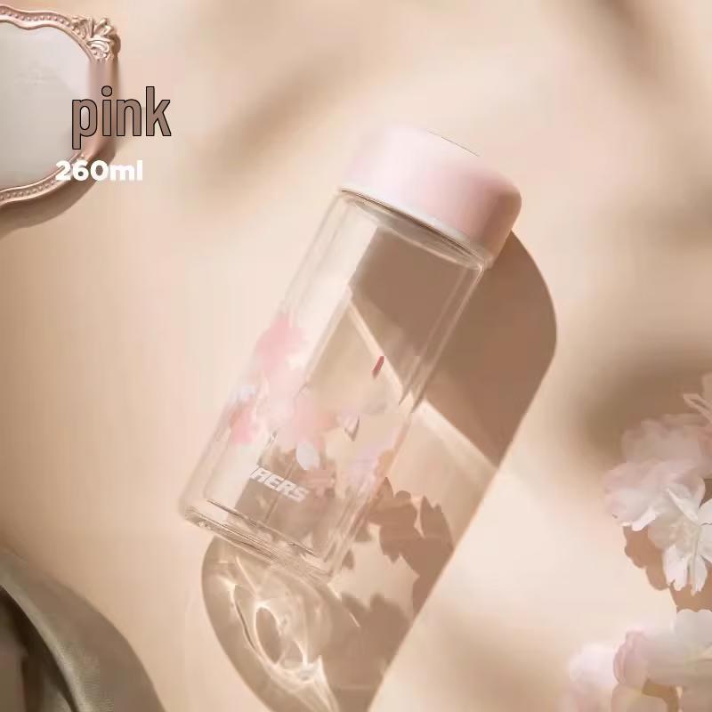 HAERS Printed Double-Layer Borosilicate Glass Cup 260ml