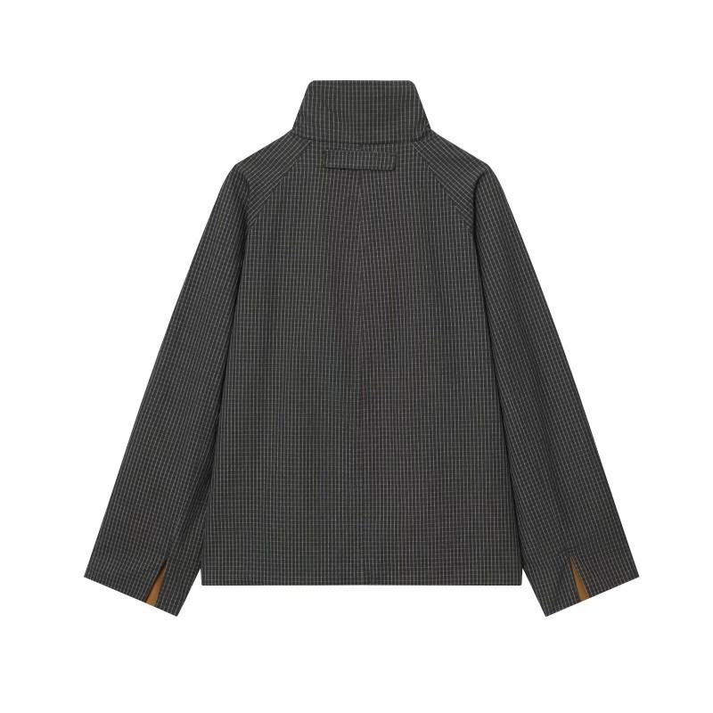 2026 Womens Stand Collar Reversible Jacket Slim Fit Vintage Short Coat Casual Commute Street Style