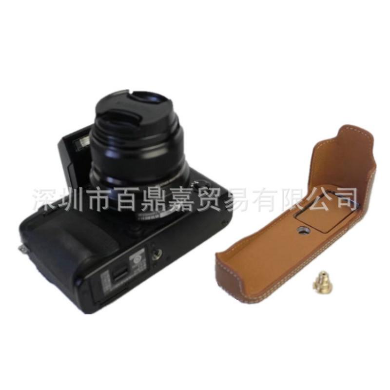 Fujifilm X-E3 Camera Half Case Cover PU Leather Protective Sleeve Mirrorless Bag Handheld Carry