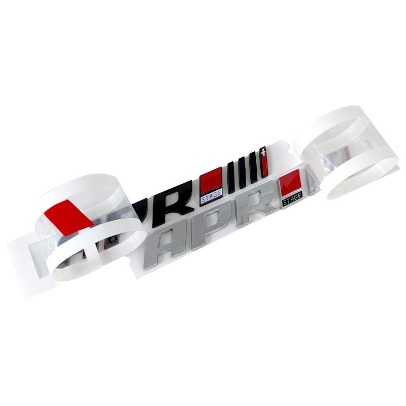 3d ABS Chrome Black Logo APR Emblem Letters Car Trunk Badge Decal For A4 A5 S4 B8 A3 A7 APR Sticker Accessories