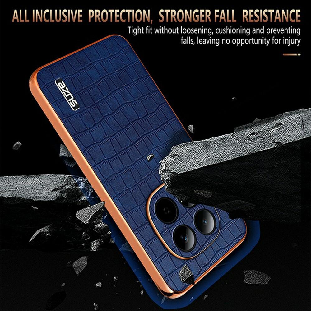 AZNS For Xiaomi Redmi Note 15 Pro 5G (Global) Case Electroplating Crocodile Texture PU + TPU Phone Cover