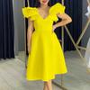 2024 Summer Ruffle High Waist A-Line Skirt Banquet Party Dress