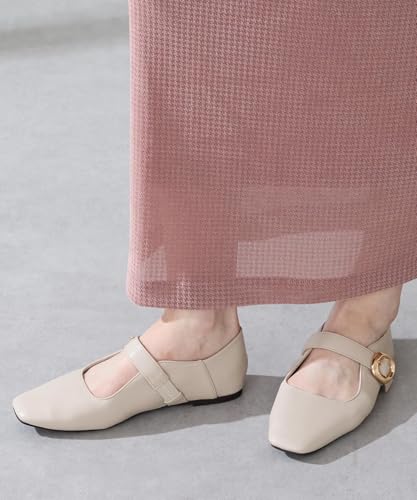 Women's Soft Strap Flat Pumps, Cushioned, Elegant Babouche Style, Square Toe, Easy to Wear, 52317