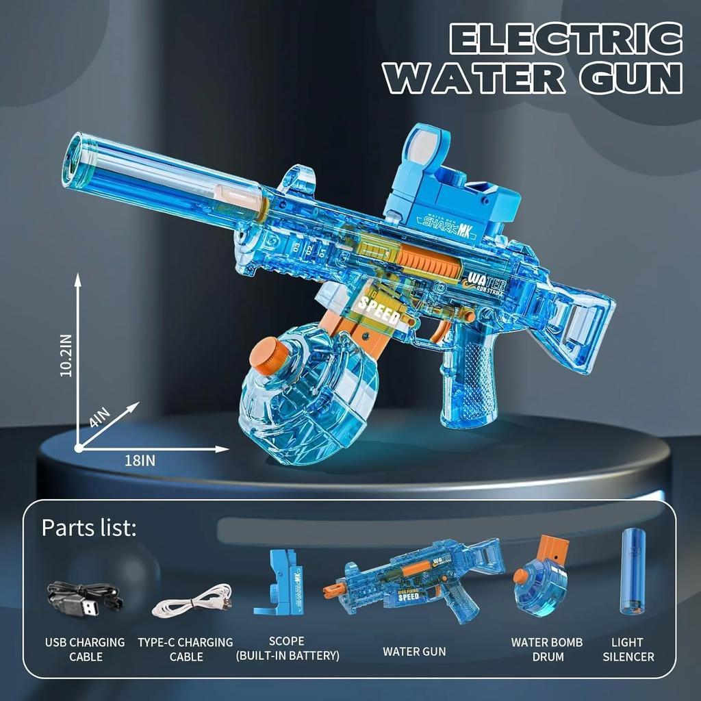 2025 Summer Automatic Electric UMP45 Submachine Water Gun Fights Toy Water Outdoor Beach Swimming Pool Toys Adult Kids
