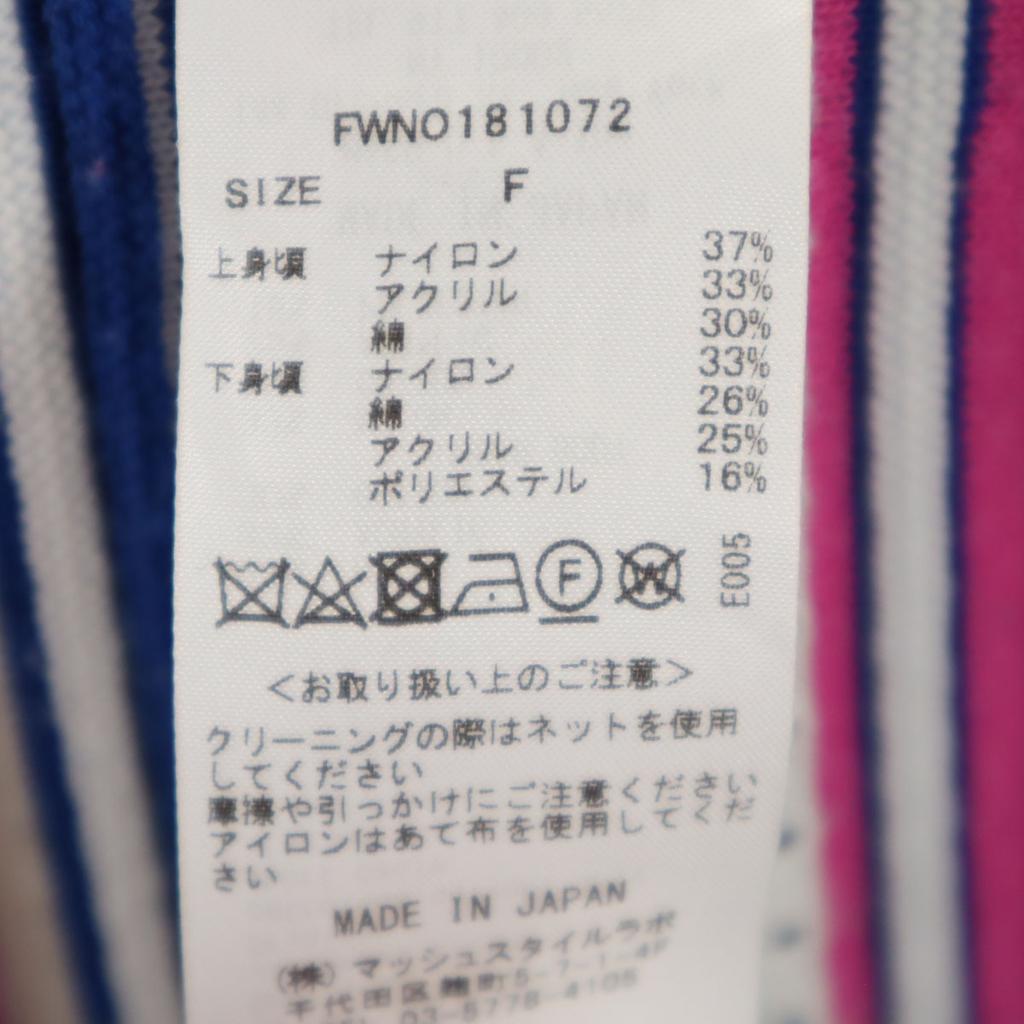 FRAY I.D Made In Japan Multi-PleatedPattern No Sleeve One Piece F Navy Women Used