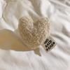 Trendy Fall Winter Faux Fur Heart Clip Strap - Crossbody Phone Chain, Universal for Cases, Neck/Side Lanyard, Cozy Cute