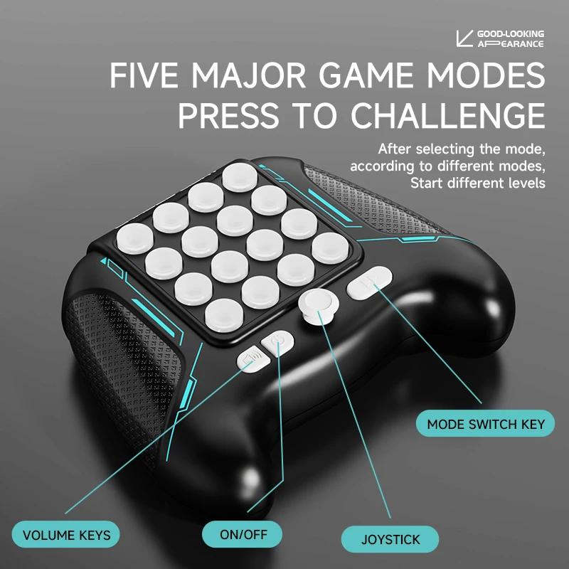 Upgraded Electronic Pop Light Quick Push Game Console Toys for Kids Adult Fidget Anti Stress Relief Toy Interactive Game Machine