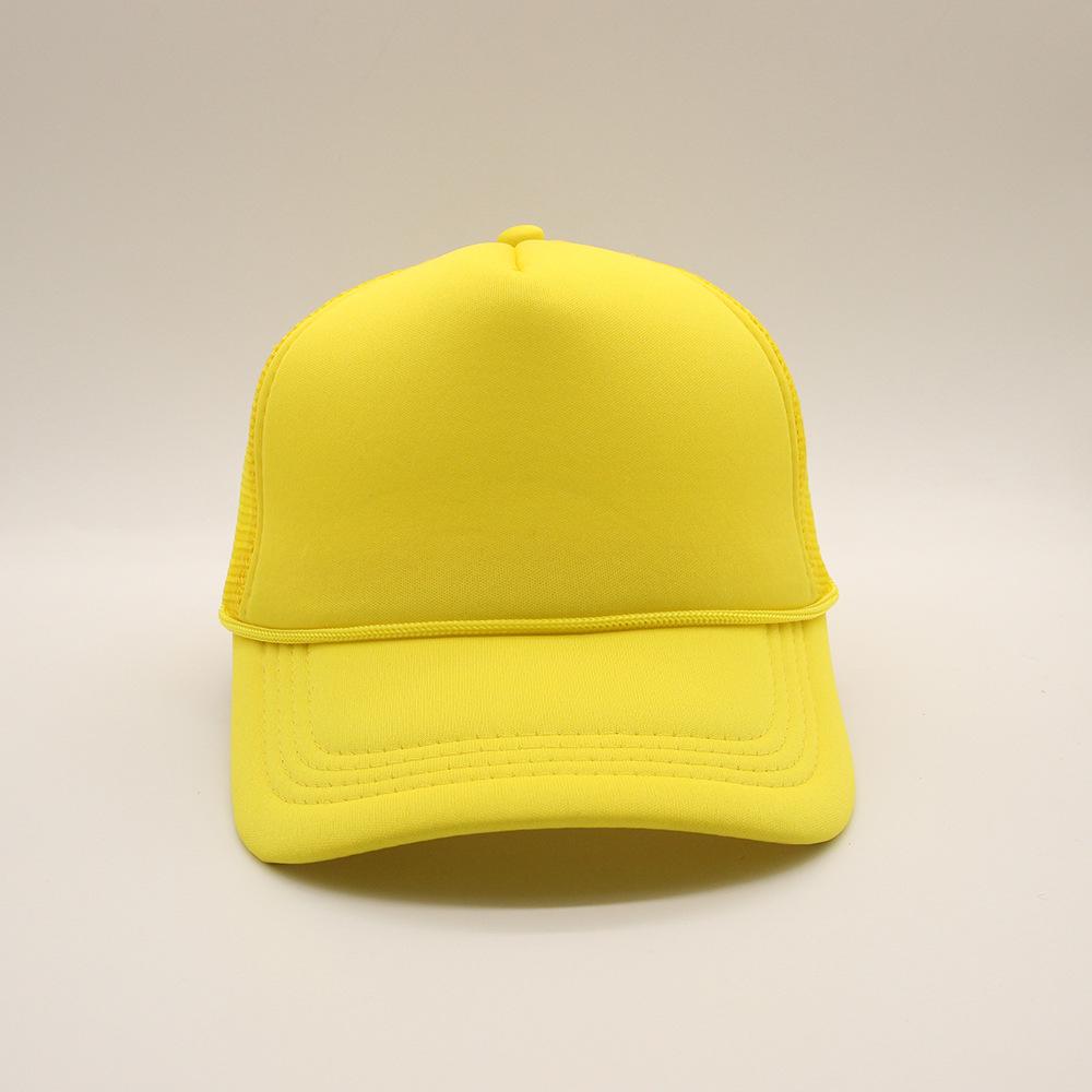 New Trucker Caps Men Women Plain Blank Foam Mesh Baseball Cap With Rope Summer Breathable Outdoor Sport Sun Visor Hats