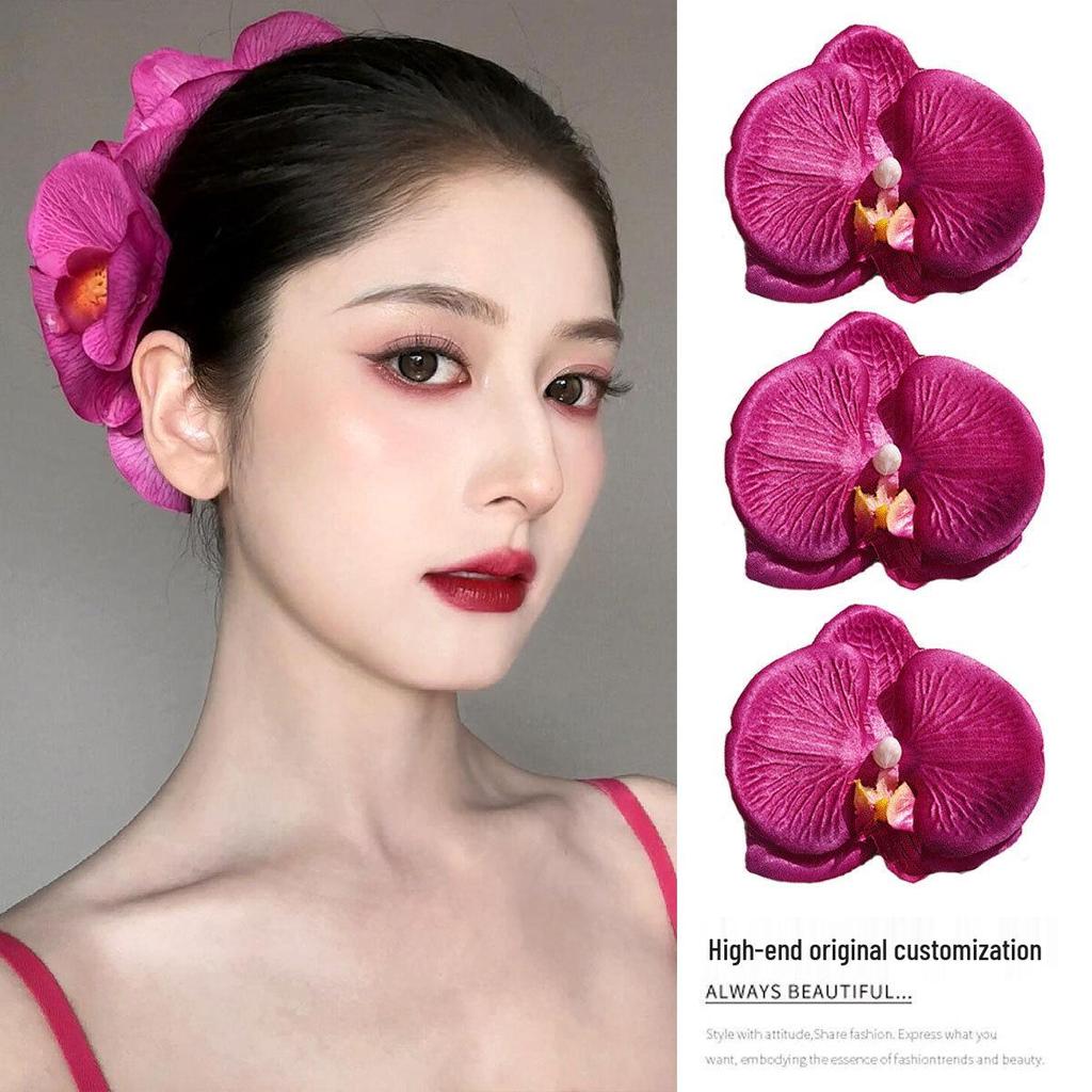 Yellow Frangipani Hibiscus Hair Clip - Tropical Beach Vacation Accessory