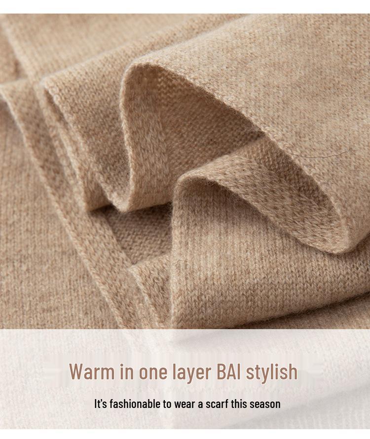 Kids' Cashmere Scarf: Boys & Girls Autumn/Winter Korean-Style Warm Knit Neck Warmer