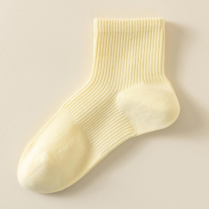 Short Socks, Pure Cotton Women's Spring and Summer Thin Right-angle Socks, Women's Boneless Anti-roll Boat Socks, Sports Women's Socks