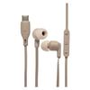 iFace Wired Earphones Microphone (USB-C Beige) In-Ear Compact Lightweight Type C Call Compatible Volume Control Stereo Headphones Music Video Viewing