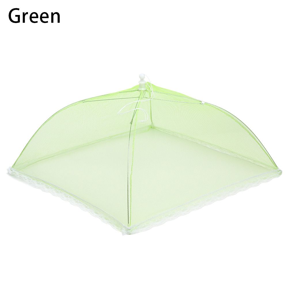 

Сетчатый зонтик от насекомых, кухонный зонтик для хранения продуктов питания, защита кухни, чехол для фруктов, овощей, вытяжка зелёный