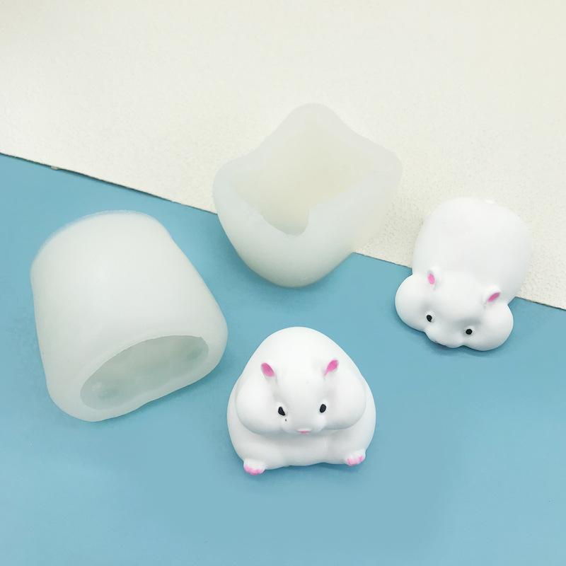 Adorable Pet Hamster Silicone Baking Mold Cartoon Mousse Cake Jelly Dert Bowl Household Baking Tools Food Ade Silicone
