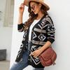 2023 Autumn/Winter Women's Diamond Knit Cardigan and Sweater