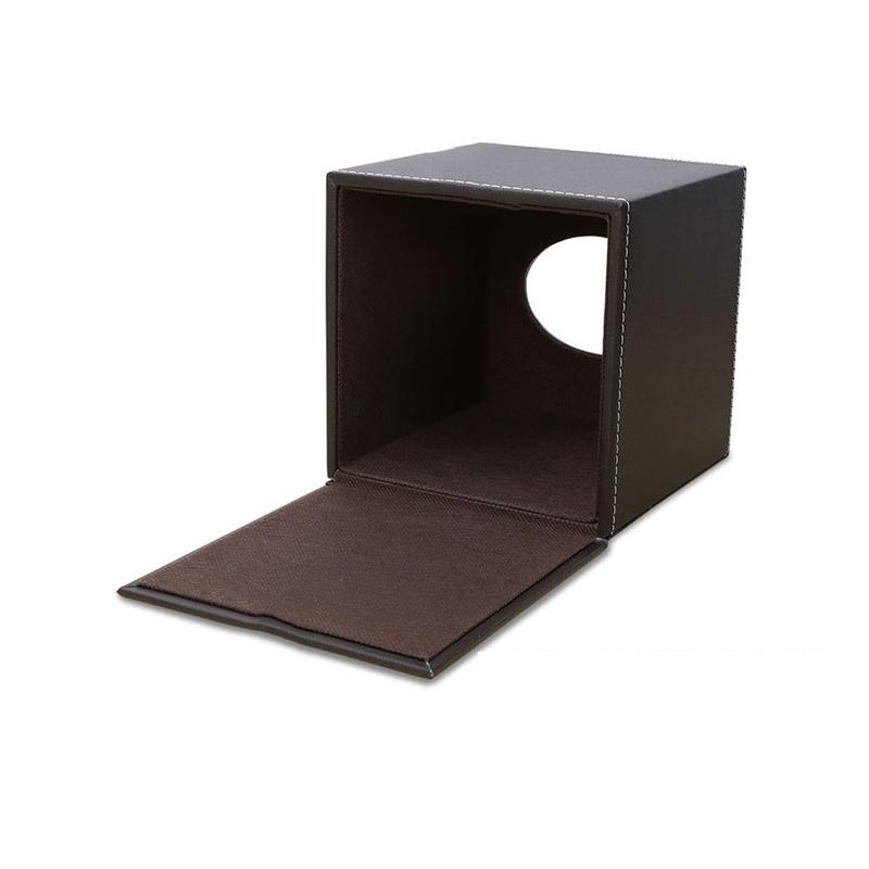 European Luxury Pu Leather Marble  Square Table Tissue Box Dispenser Storage Napkin Case   for Roll Paper