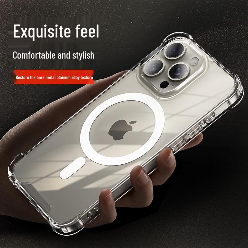 ESCASE Magsafe Clear Silicone Case for iPhone 15 Series