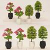 1/12 Dollhouse Mini Simulation Potted Plant Model Micro Garden Landscape Ornament Home Decoration Accessory