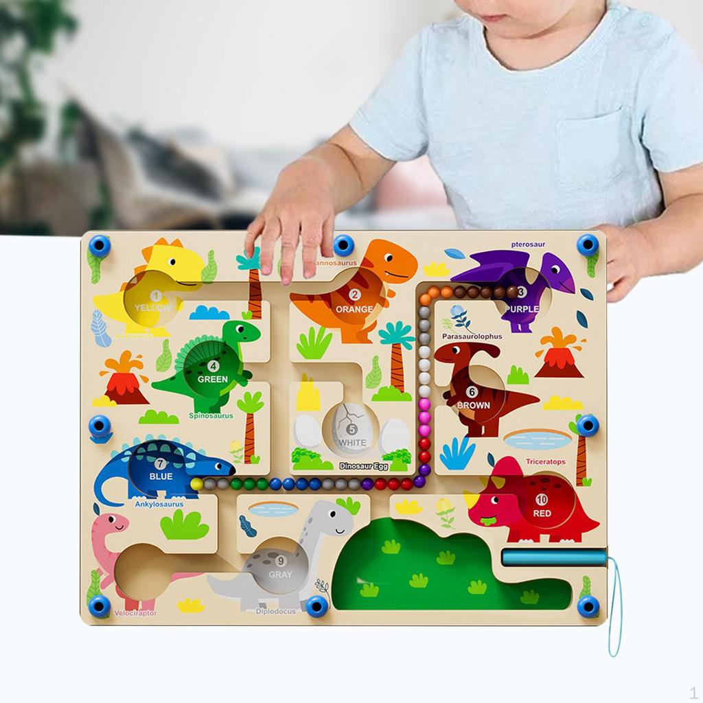 Color Matching Learning Counting Puzzles Board for 3 4 5 Years Old Girls Boys Dinosaur