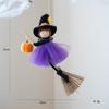 Multicolor Halloween Hanging Decoration Riding a Broomstick Witch Hanging Pendants  Home Decoration