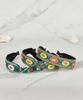 Maia Green Flower Jacquard Hairband - Knot Type D-Green
