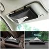 Car Sunshade Plate Tissue Box Universal Auto Interior Soft Leather Car Tissue Box Car Hanging Buckle Container Paper Bag Tools