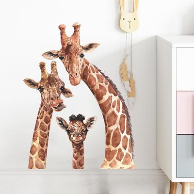 Adesivo Murale Famiglia di Giraffe Cartone Animato Nakleyka per Camera da Letto Bambini Asilo Nido Camera da Letto Detskaya Corridoio Decorazione Decorazione