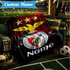 Custom Name Benfica Football Crest Blanket Lightweight Ideal Bedding Blanket Perfect for Travel, Camping, Living Rooms, Sofas, Christmas Gift