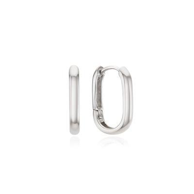 Brisa Zero Point Silver-White One-Touch Earrings Tessvw14865