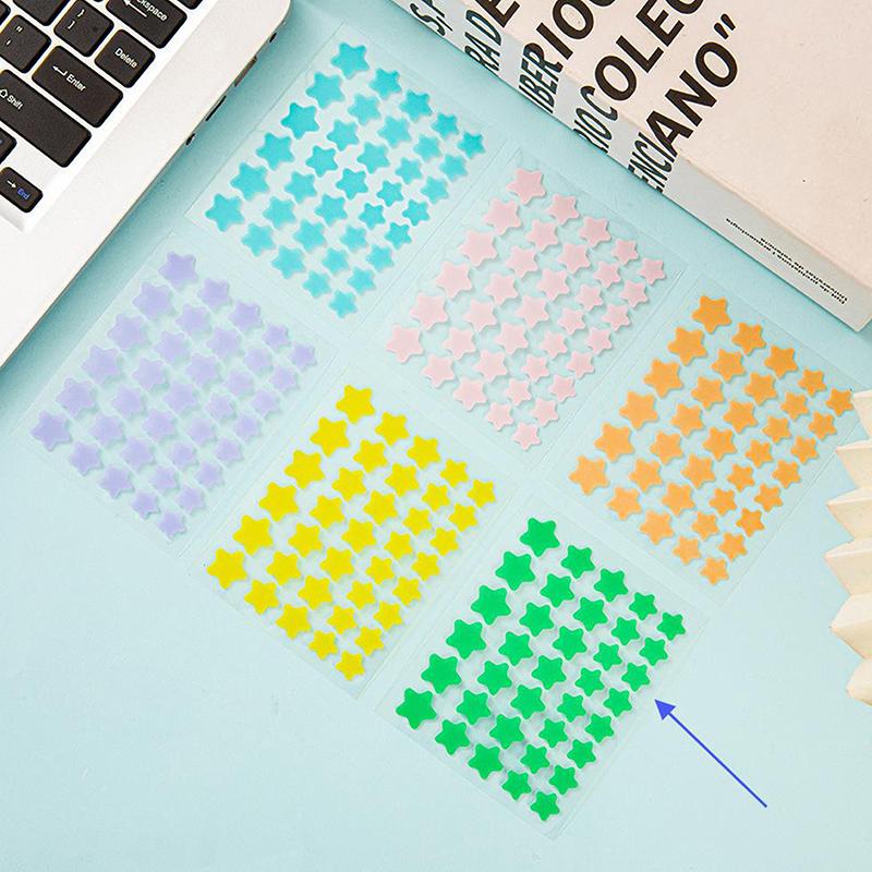 

40 шт./набор Цветные патчи от акне в форме звезды Наклейки для ухода за кожей Инструменты для макияжа от пятен на лице зелёный