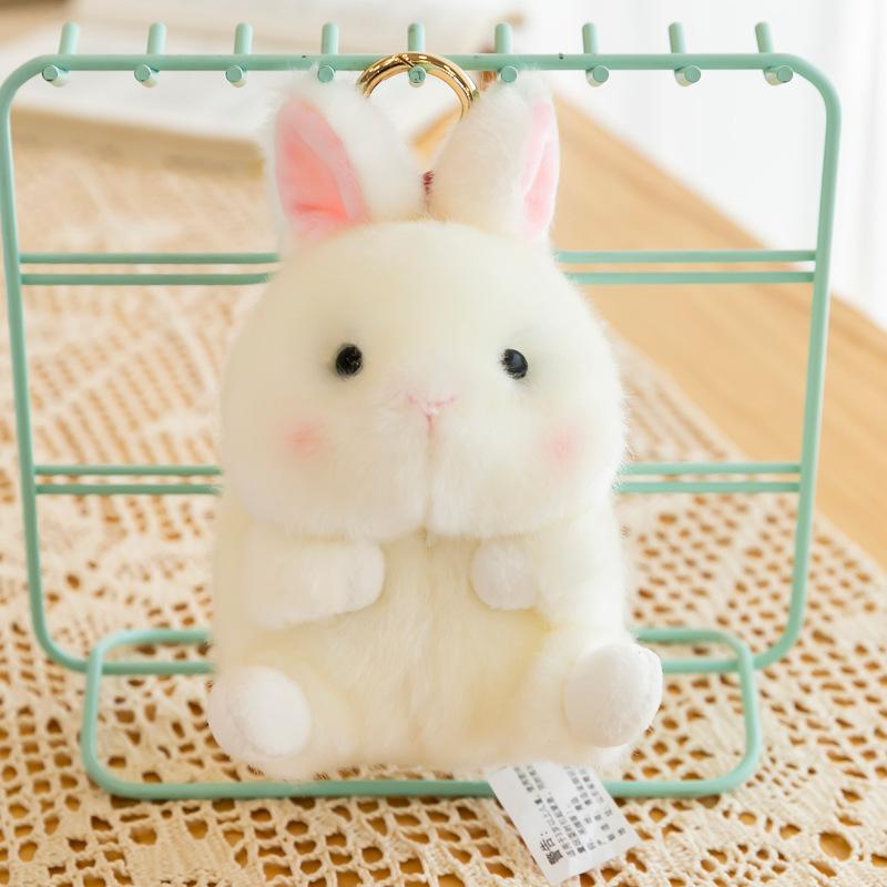 Soft and Cute Spherical Plush Pendant Panda Doll Rabbit Backpack Hanging Pink Pig Keychain Event Gift