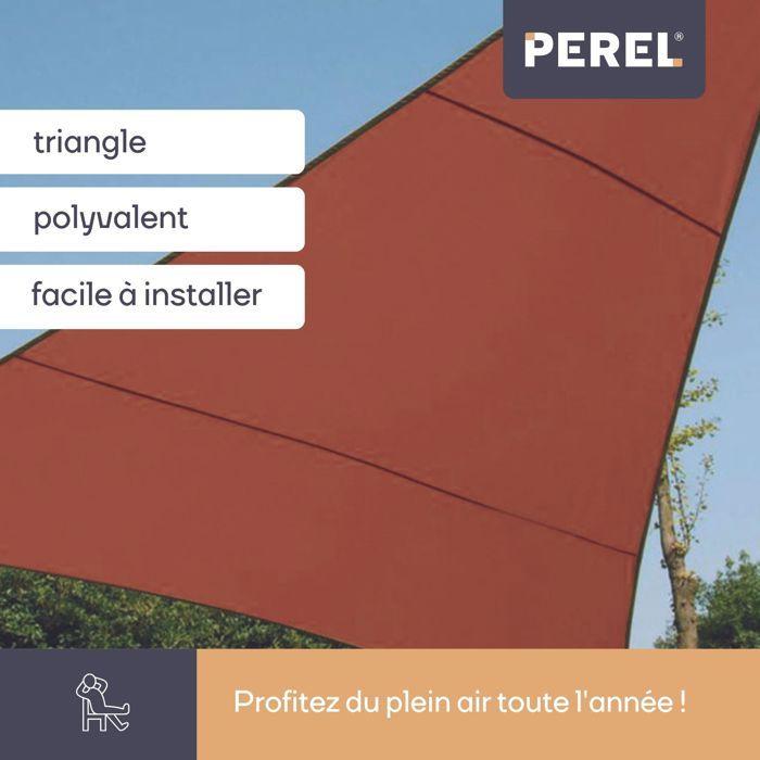 Voile solaire - triangle - 3.6 x 3.6 x 3.6 m - couleur : terracotta