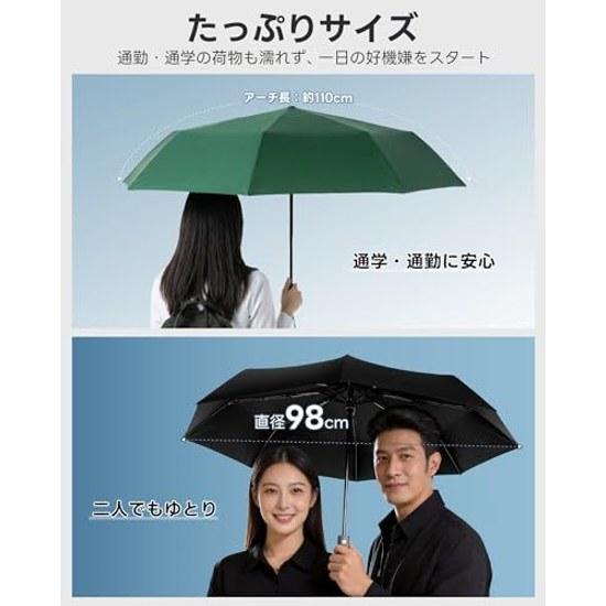 Foldable Umbrella Large Size Men Lightweight One-touch Automatic Open Close Sunshade Rain Sun Compatible Durable compact210T Super Water-repellent8 UV