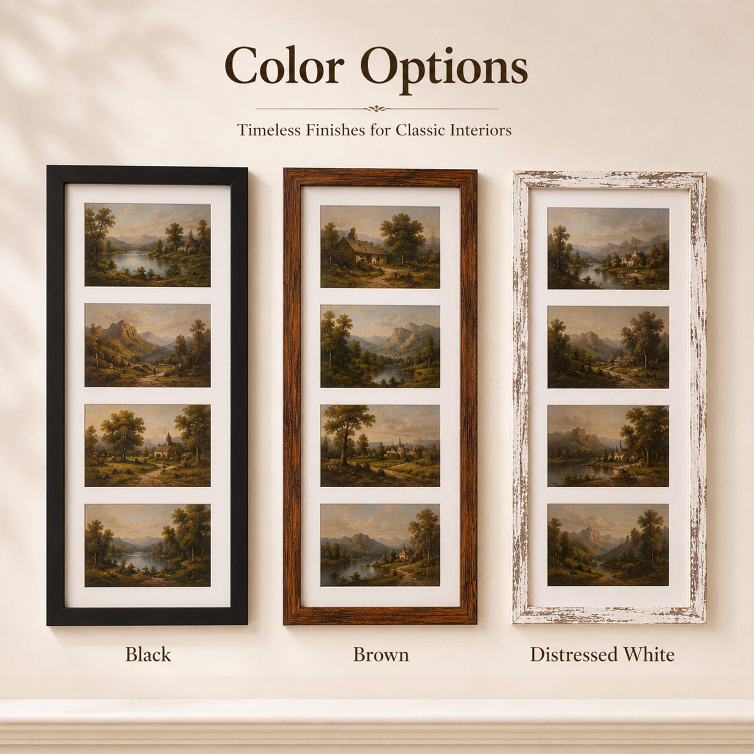 Wholesale RYW MDF Wood Square Lightweight Durable Modern Tabletop Wall Photo Frame for Home Decor Living Room Gift (Black,8*14) чёрный