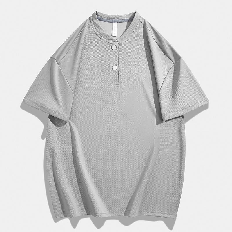 Men's Short-sleeved POLO Shirt Lapel Solid Color Half-sleeved Casual Tops Simple And Versatile Men's Tops