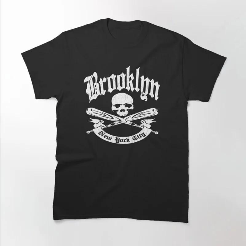 Brooklyn NYC Distressed Vintage Design TShirt 100 Cotton ONeck Summer Short Sleeve Casual Mens Tshirt Size S3XL S