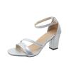 Large Women's Round Toe High Heels And Thick Heeled Sandals
