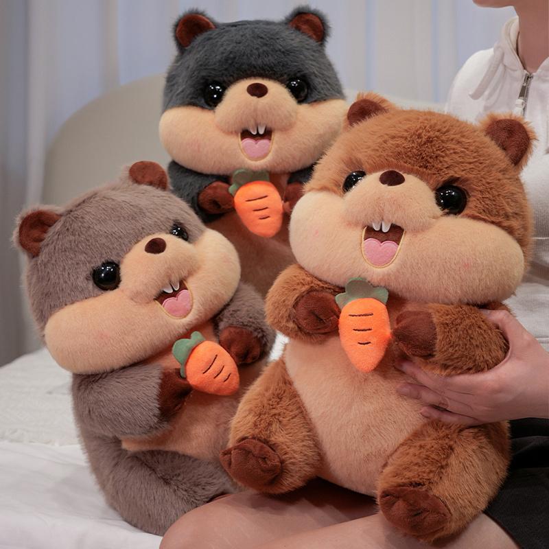 Plush Capybara Stuffed Toy Cute Groundhog Plush Kawaii Animal Pillow Children Birthday Christmas Gift Pufferfish Doll Kids Toys