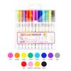 Colorful Outline Pen Metallic Highlighter-White  12 Colors
