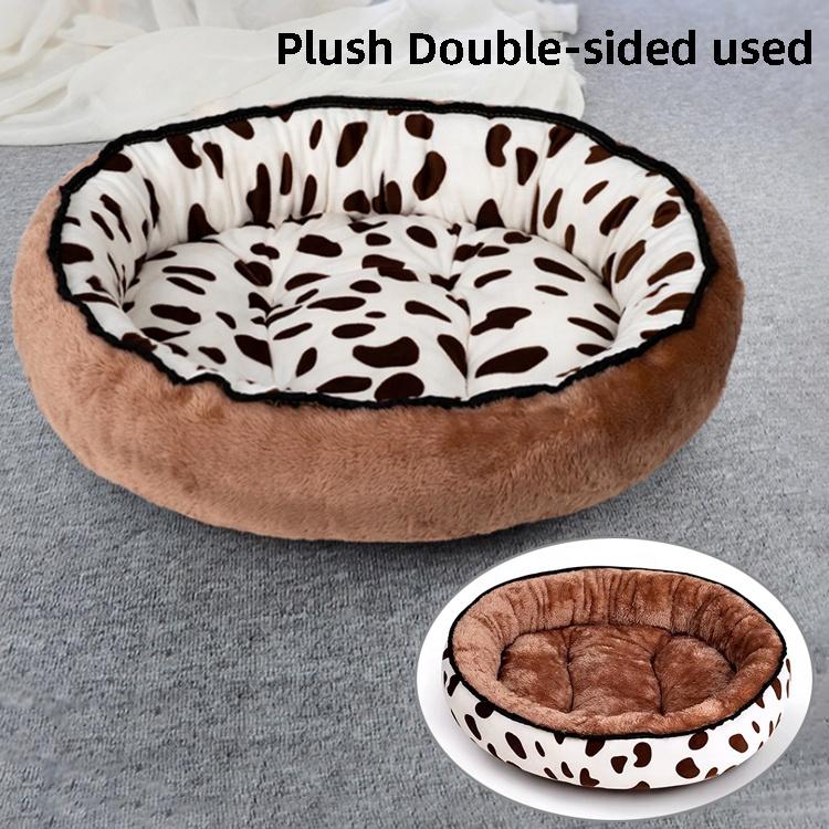Dropshipping Long Faux Fur Pet Bed Comfortable Waterproof Plush Donut Round Dog Bed Soft Washable Cat Bed Removable Pet Cushion