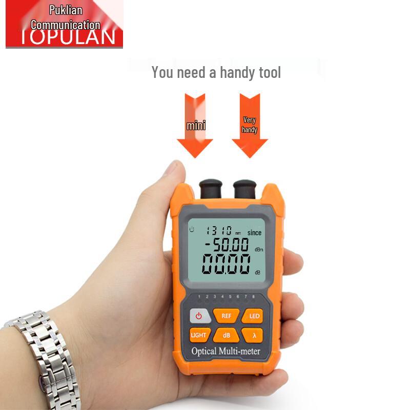 Topulan Mini Fiber Optic Power Meter & VFL with Network Cable Tester