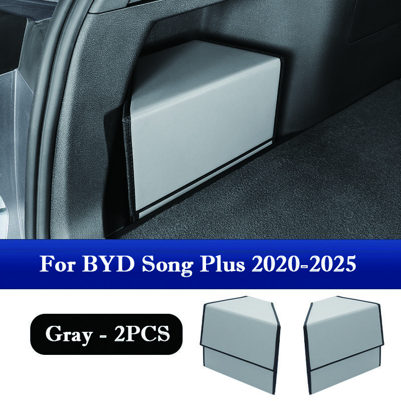 For BYD Song Plus 2020-2025 Car Back Trunk Storage Box Two Both Side Multipurpose Organizer Box Compartment Auto Accessories