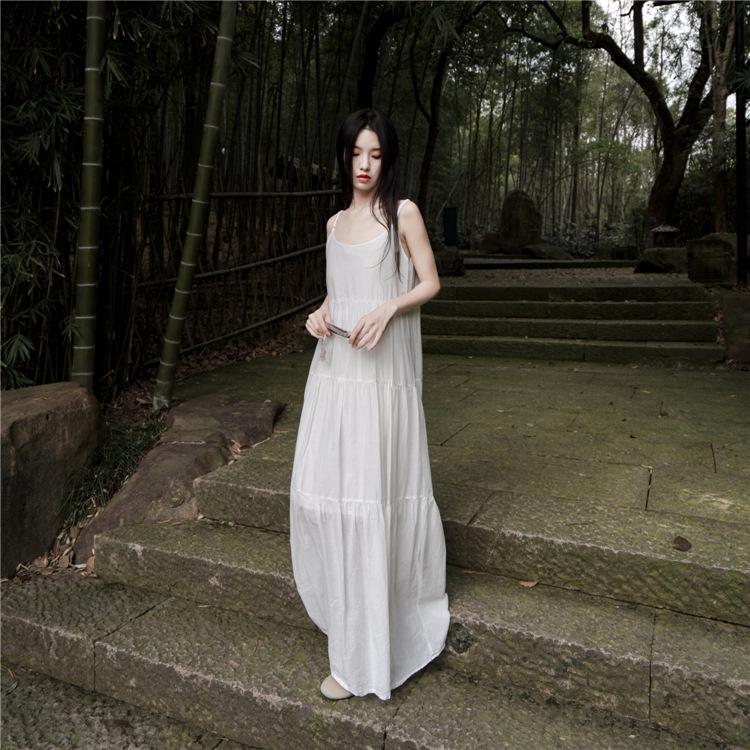 Retro Literary Dark Yamamoto-Style Women's Spaghetti Strap Three-Piece Dress: Available In 3 Colors